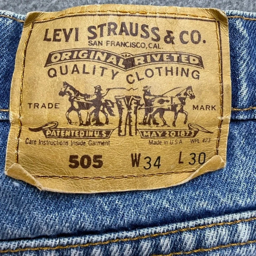 Vintage Levis 505 Jeans Mens 34x30‎ (Fits 32x24) Orange Tab Vintage USA